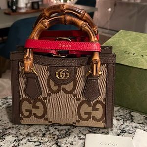 Gucci Diana Mini Tote Bag Jumbo GG